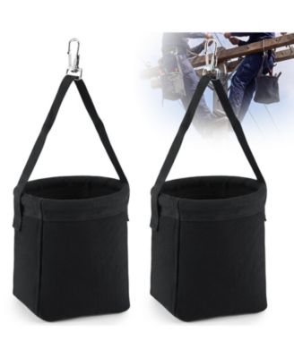2 tool pouches square bottomed with 2 inner pockets measuring 8" x 6.5