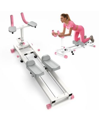 Crawl Spine Stretch Trainer, Adjustable Stable Core Workout Equipment, Portable Space-Saving Posture Corrector for Home Office Gym