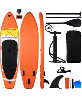 9'9" Inflatable Stand Up Paddle Board with Accessories All Skill Level Friendly