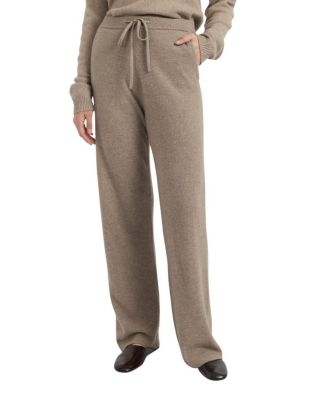 Women's Cashmere Wide-Leg Drawstring Pants