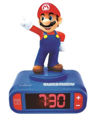 Super Mario Nightlight Alarm Clock RL800NI with LCD Backlit Screen, Sounds and Melodies, Snooze Function