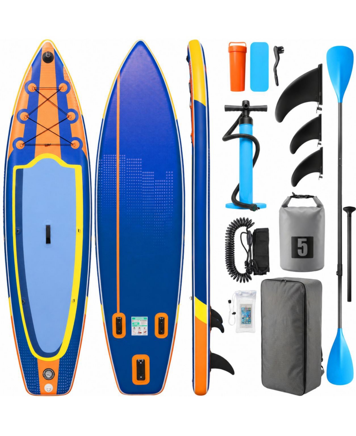 Furlihong Inflatable Stand Up Paddle Board Extra Wide Non Slip Deck With Accessories For Adults Fishing Yoga Lake Use - Default