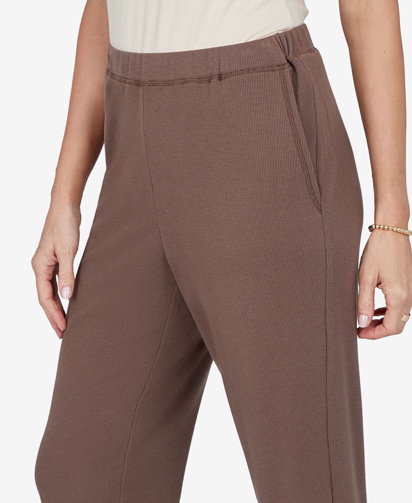 Женские брюки Alfred Dunner Pull-On Straight-Leg Elastic-Waist, цвет: Мокко — фото 4