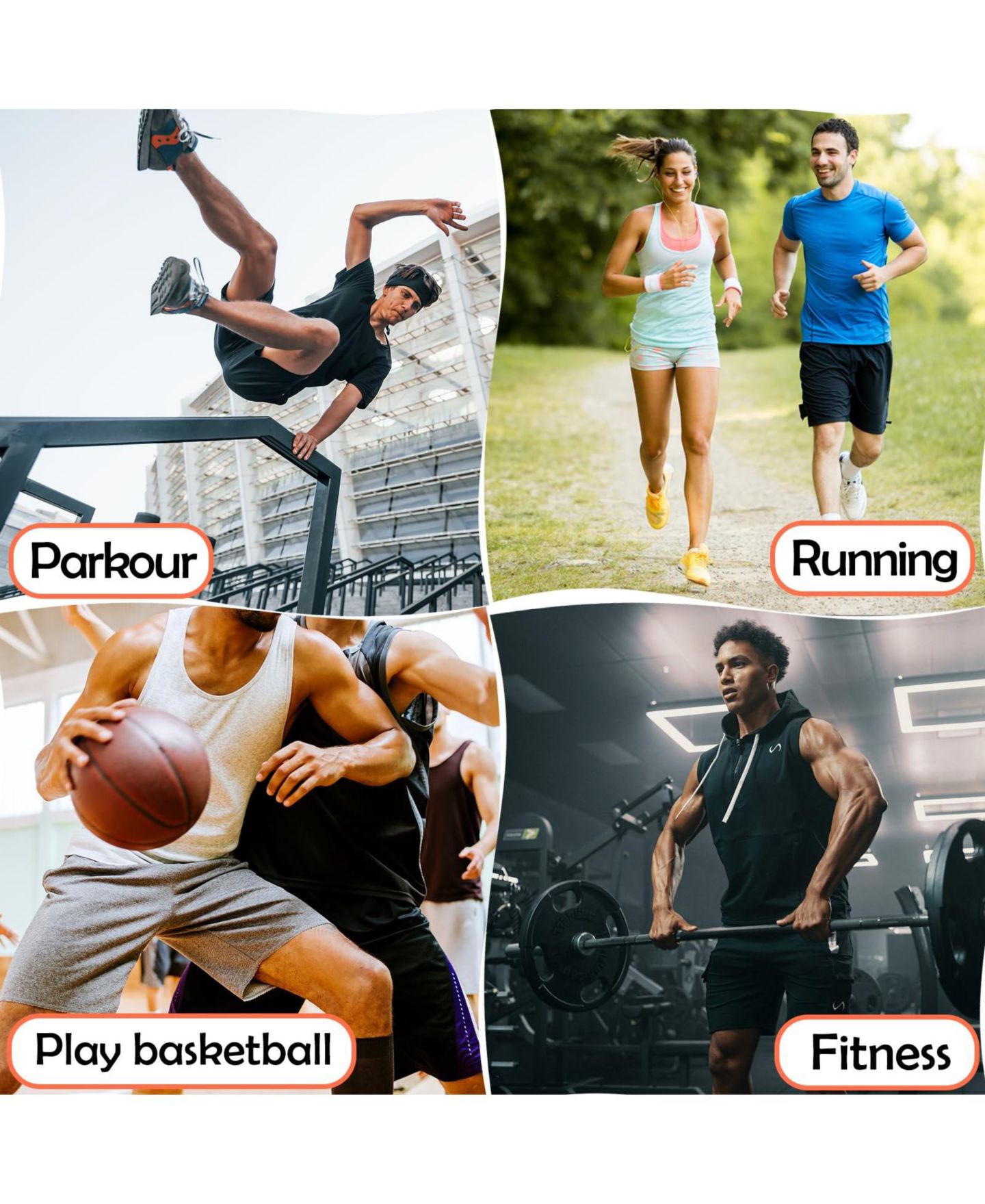 Женские аксессуары для волос peneyon Non-Slip Running Headbands, 5-Piece Set, цвет: Синий — фото 5