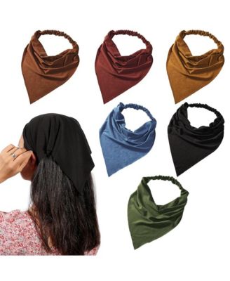 Boho Pre Tied Elastic Hair Scarf Headband Kerchief For Women