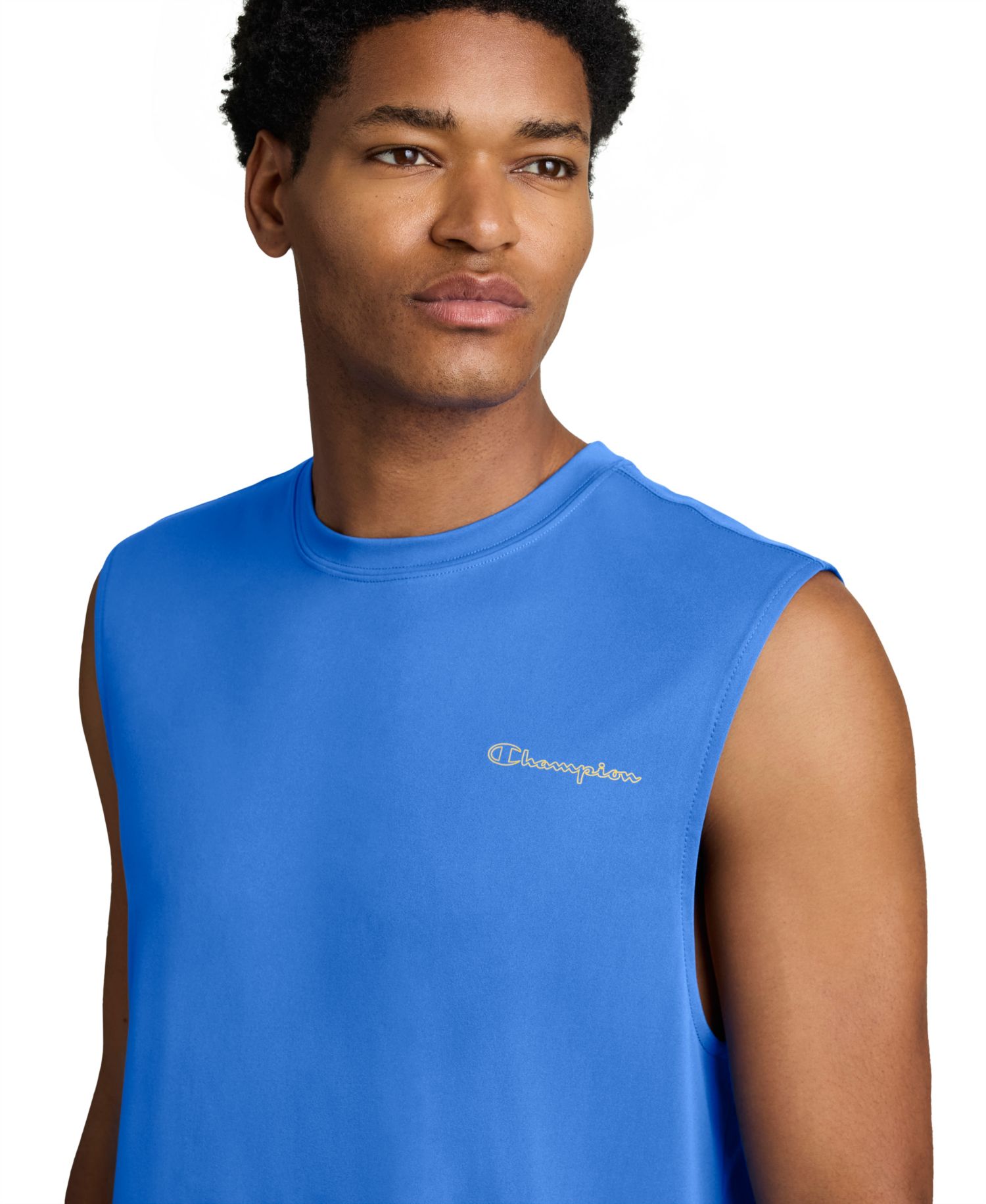 Men's Script Sport Muscle Crewneck Tank Top