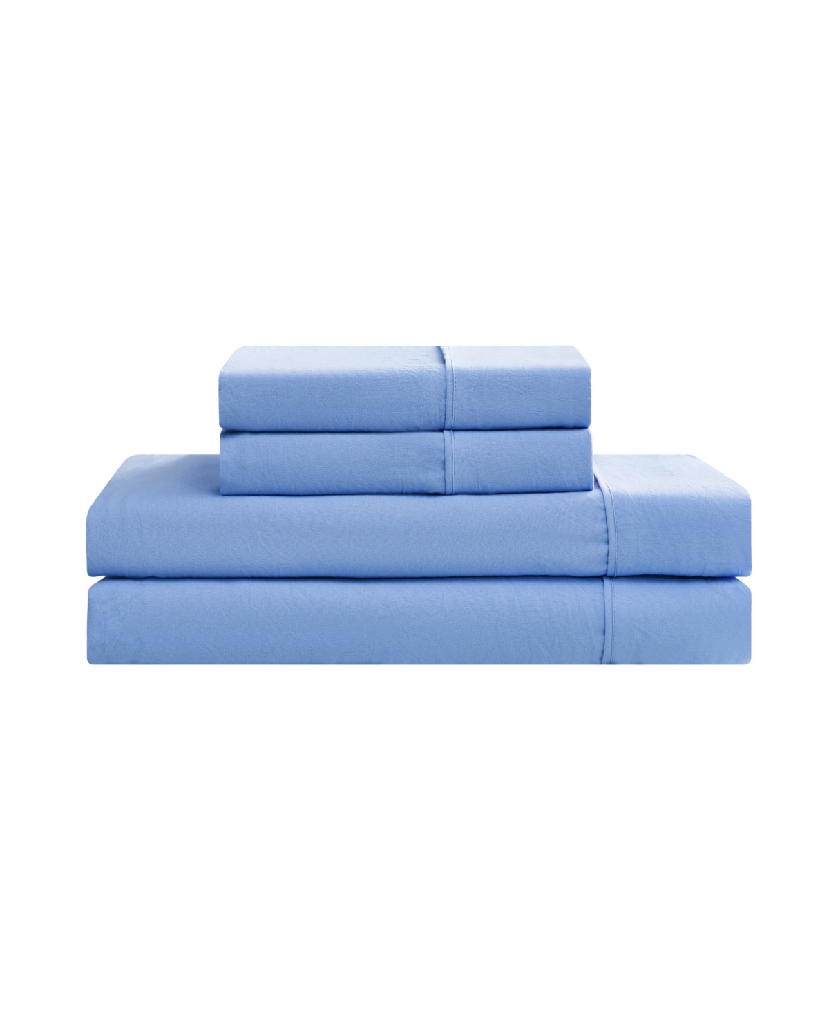 Champion Elastic Logo Microfiber 4-Piece Sheet Set, Full - Serenity Blue