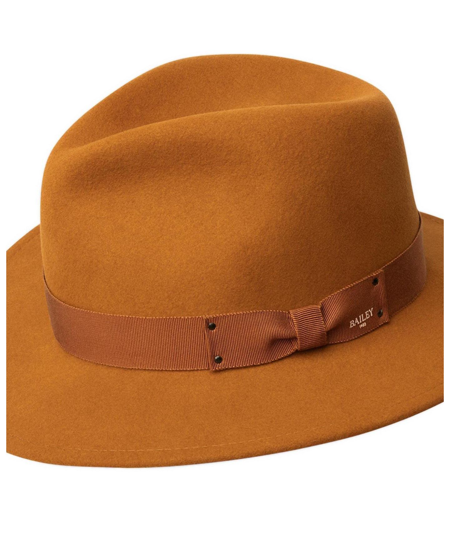 Мужские головные уборы Bailey 1922 Curtis Wool Fedora, цвет: Карамельный — фото 3