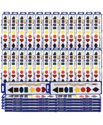Bulk Watercolors With Learning Shapes, 8 Colors, 36 Pack