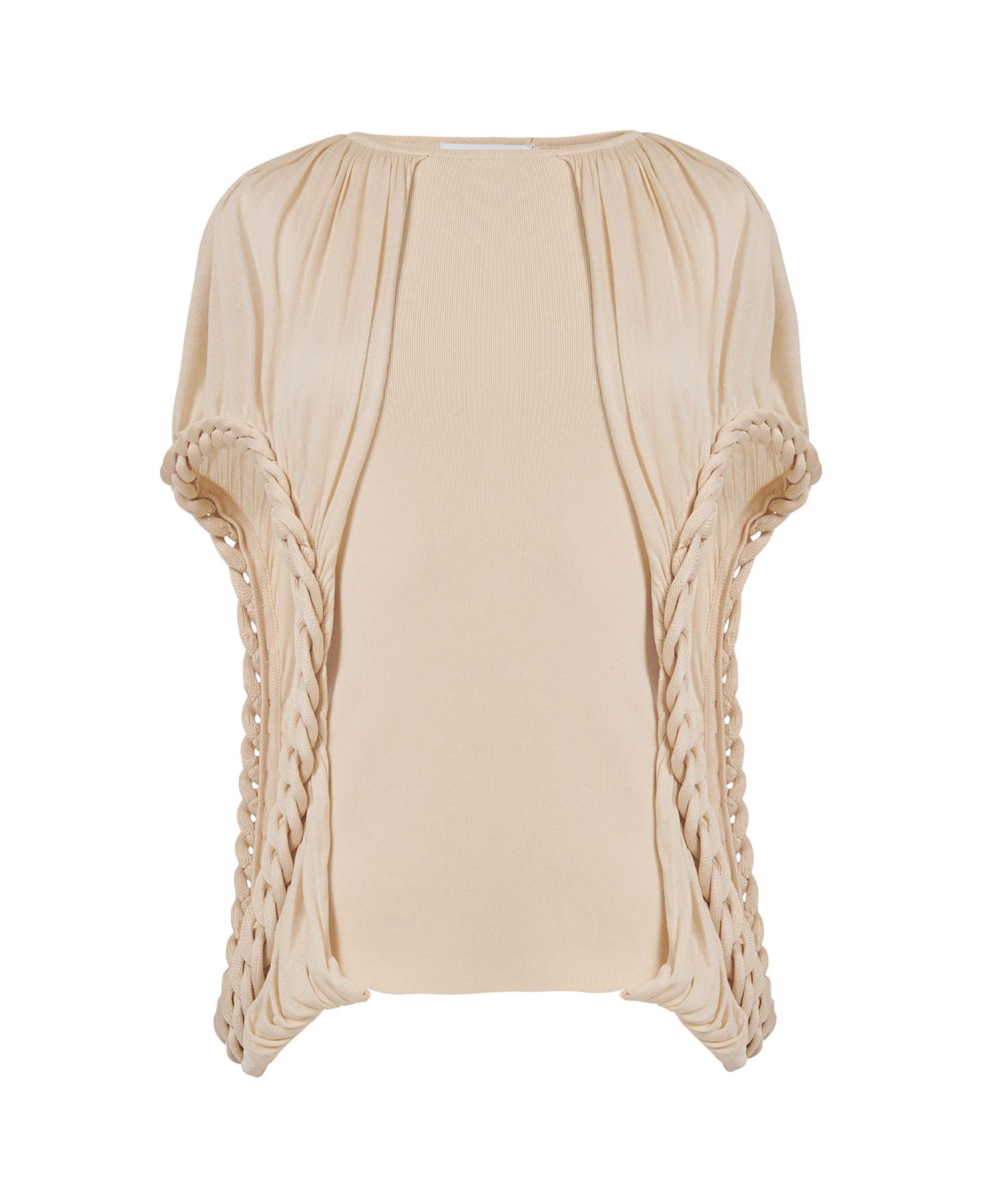Женский топ Leem Fitted Knit Chain-Detail, цвет: Молочный белый — фото 5