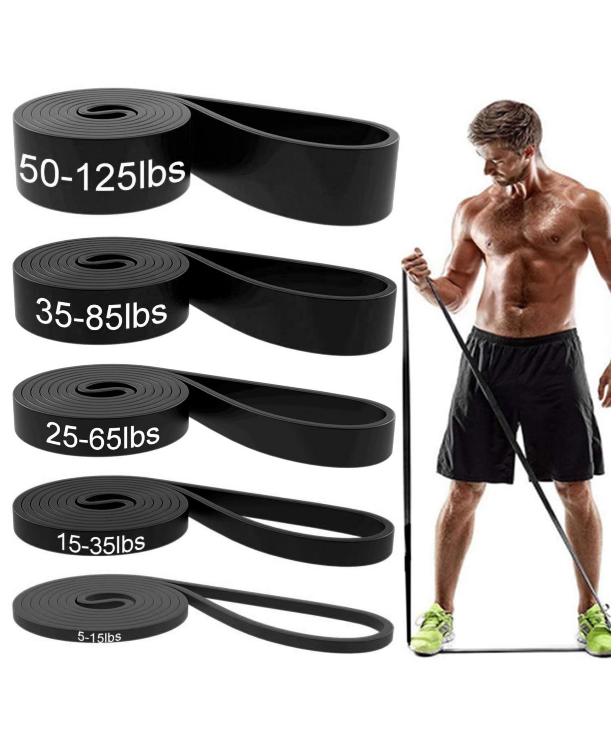 Peneyon 5 Pack Resistance Pull Up Bands Workout Set For Men Women Fitness