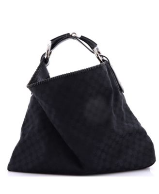 Large Horsebit Hobo GG Canvas