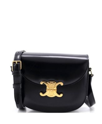 Triomphe Besace Clea Flap Bag Leather