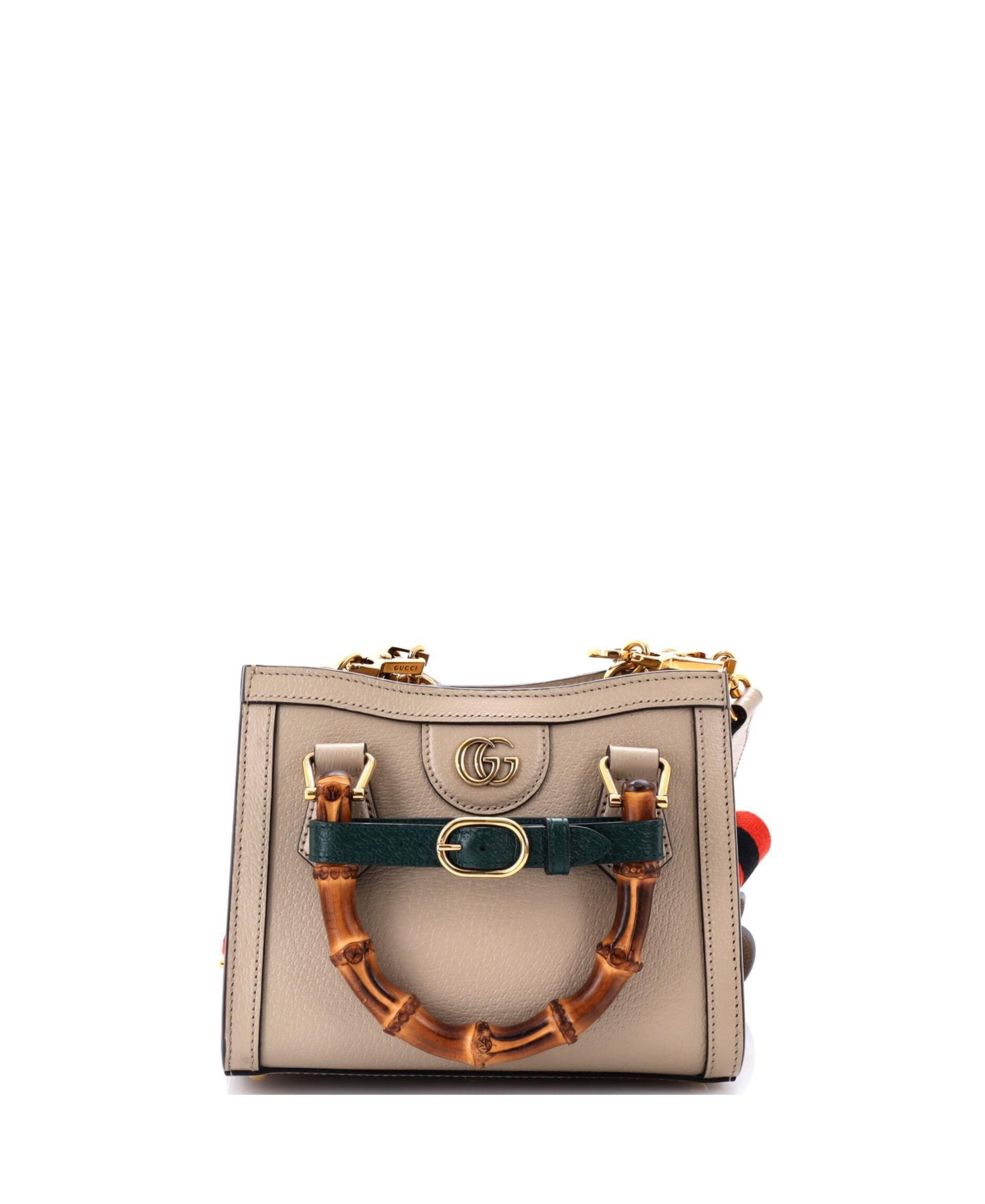 Pre-Owned Gucci Mini Diana Nm Bamboo Handle Tote Leather - Natural