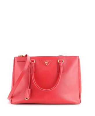 Medium Double Zip Lux Tote Saffiano Leather