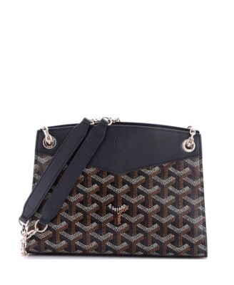 Mini Structured Rouette Chain Shoulder Bag Coated Canvas
