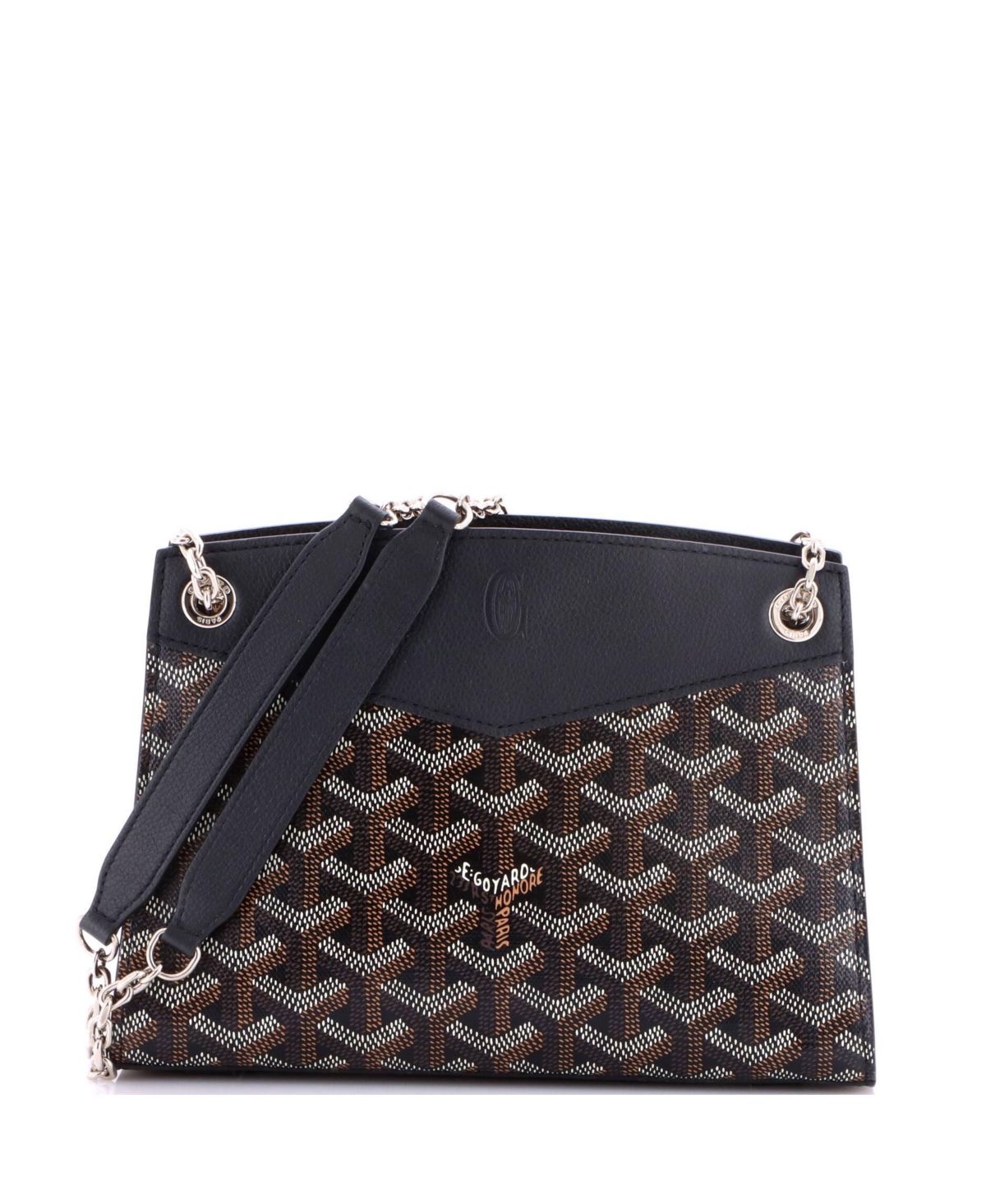 Pre-Owned Goyard Mini Structured Rouette Chain Shoulder Bag Coated Canvas