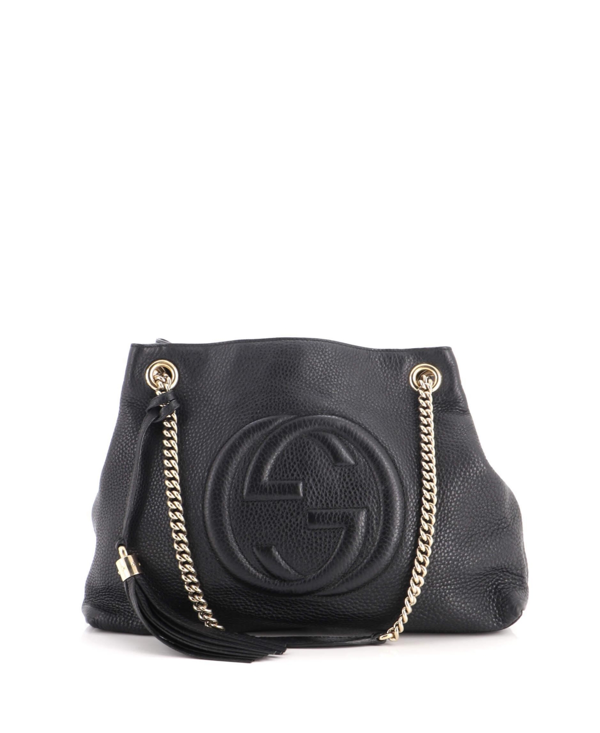 Pre-Owned Gucci Medium Soho Chain Strap Shoulder Bag Leather - Black
