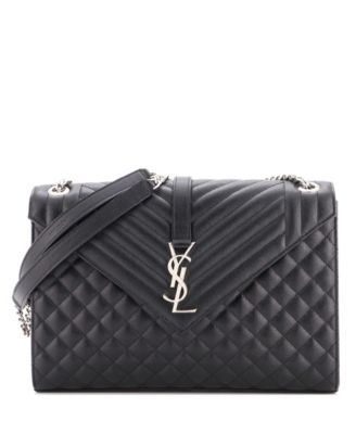 Classic Monogram Large Quilted Crossbody Envelope Satchel