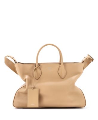 Large Star Convertible Top Handle Bag Leather