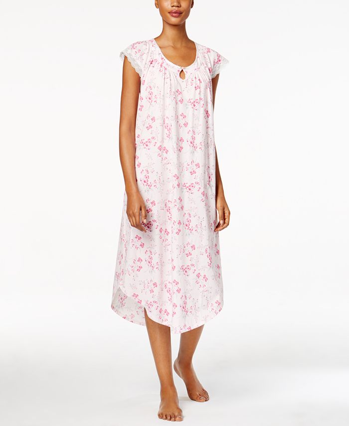 Charter Club FloralPrint Knit Nightgown, Created for Macy's Macy's