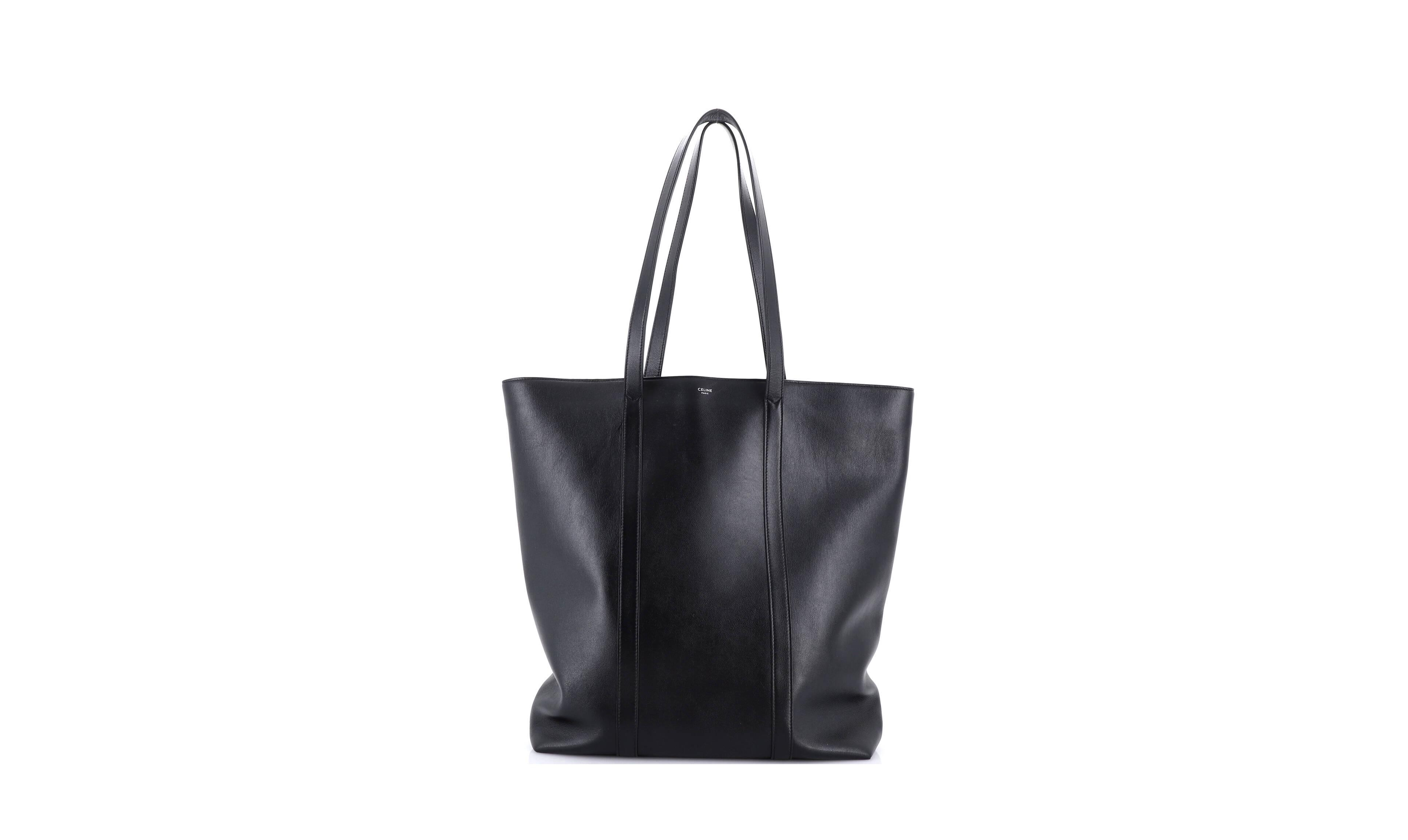 Pre-Owned Celine Tall Museum Shopper Tote Leather