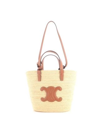 Teen Classic Panier Tote Raffia and Leather
