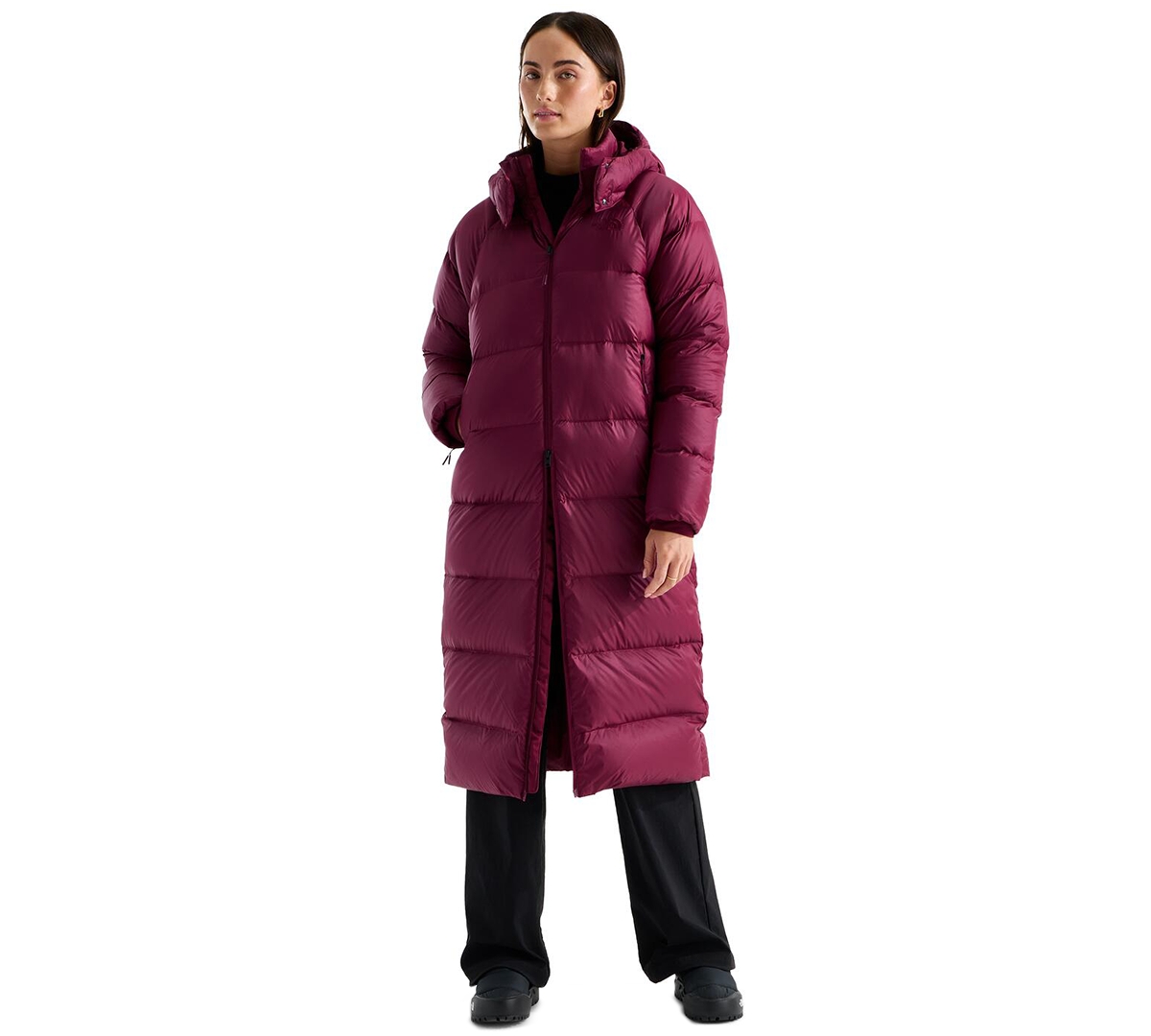 The North Face Women’s Hydrenalite™ City Long Down Hooded Parka (Size: Small): Burgundy Crush