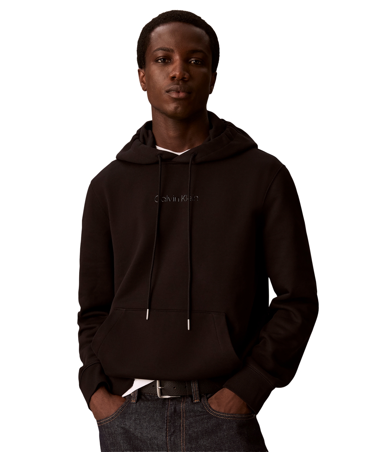 Calvin Klein Men's Ck Logo Hoodie Classic Fit - Black