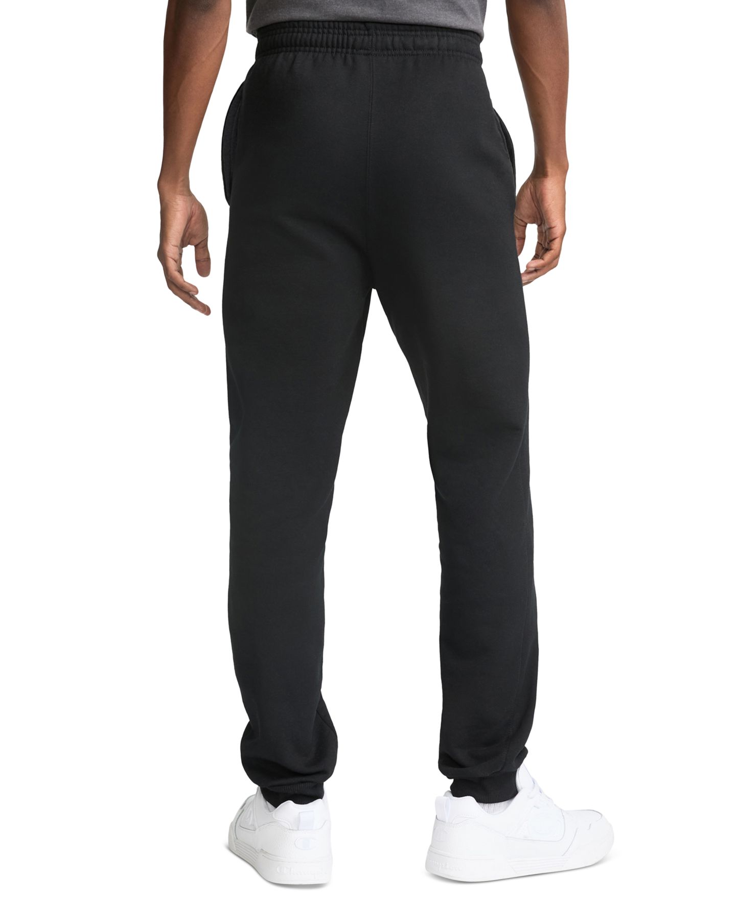 Мужские брюки Champion Midweight Regular-Fit Fleece Joggers, цвет: Чёрный — фото 4