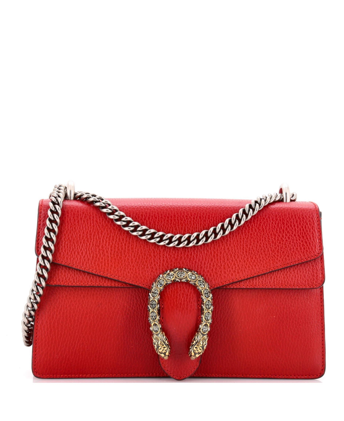 Pre-Owned Gucci Small Dionysus Top Handle Chain Bag Leather with Crystals