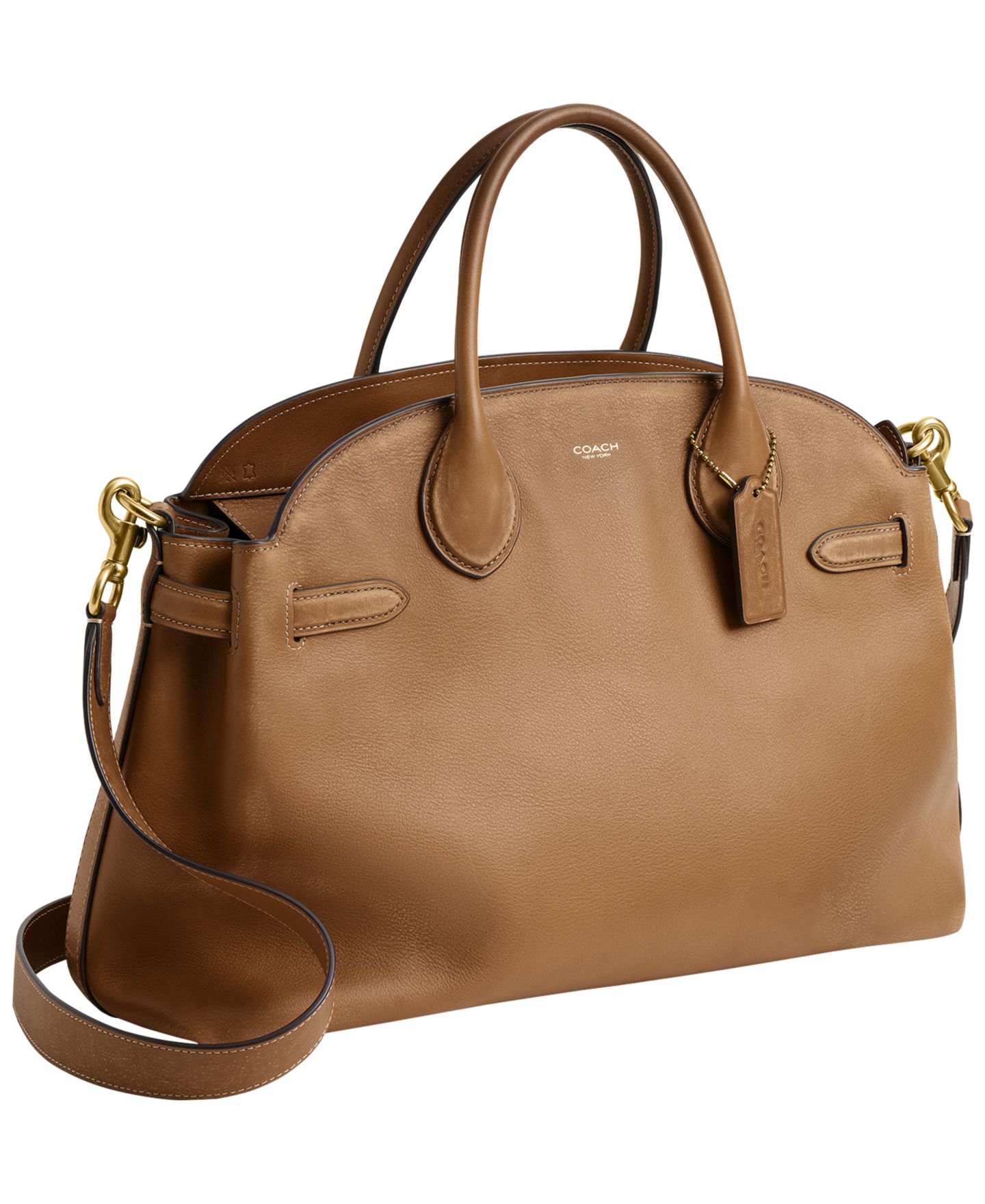 Большая сумка-саквояж Coach Empire 40 для ноутбука, цвет: Латунный / Медовый коричневый — фото 3