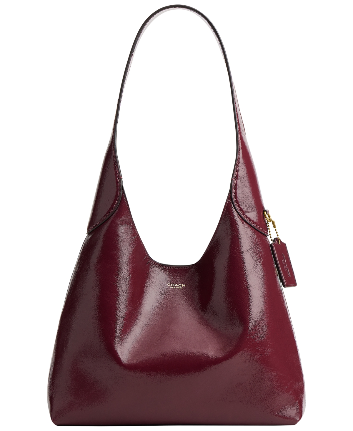 Coach Brooklyn Small Glazed Leather Magnetic Shoulder Handbag
