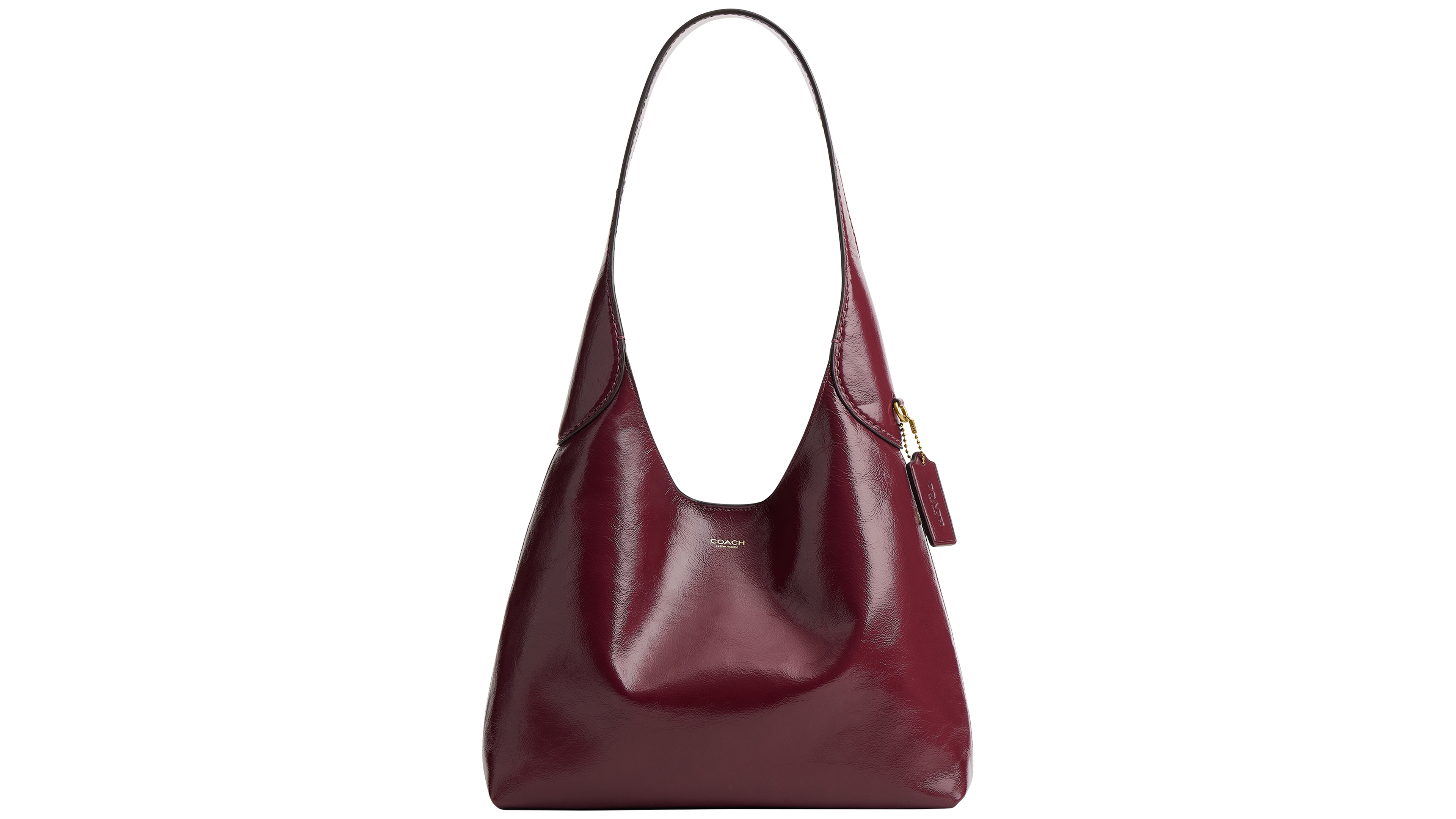 Coach Brooklyn Small Glazed Leather Magnetic Shoulder Handbag