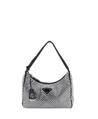 Mini Re-Edition 2000 Hobo Crystal Embellished Satin