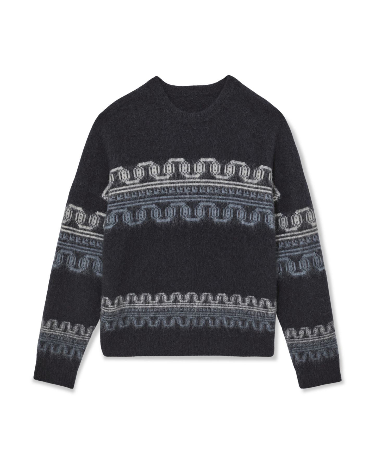 Мужской свитер REISS Lennox Fair Isle Wool-Blend, цвет: Тёмно-синий — фото 2