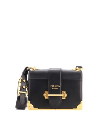 Small Cahier Crossbody Bag Leather and Saffiano Leather