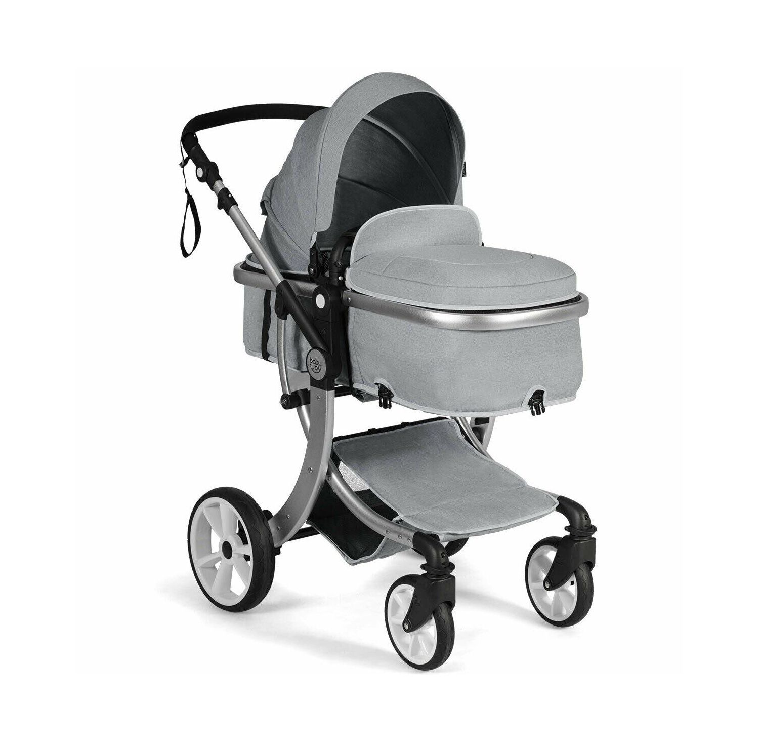 Folding Aluminum Infant Bassinet Reversible Baby Stroller