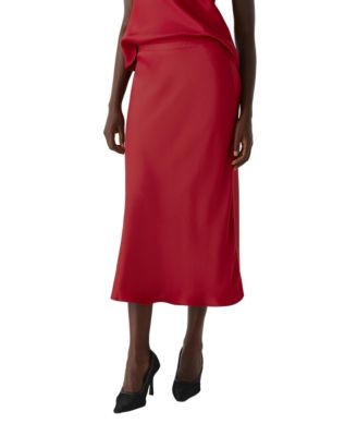Women's Luna Satin Midi Slip Skirt