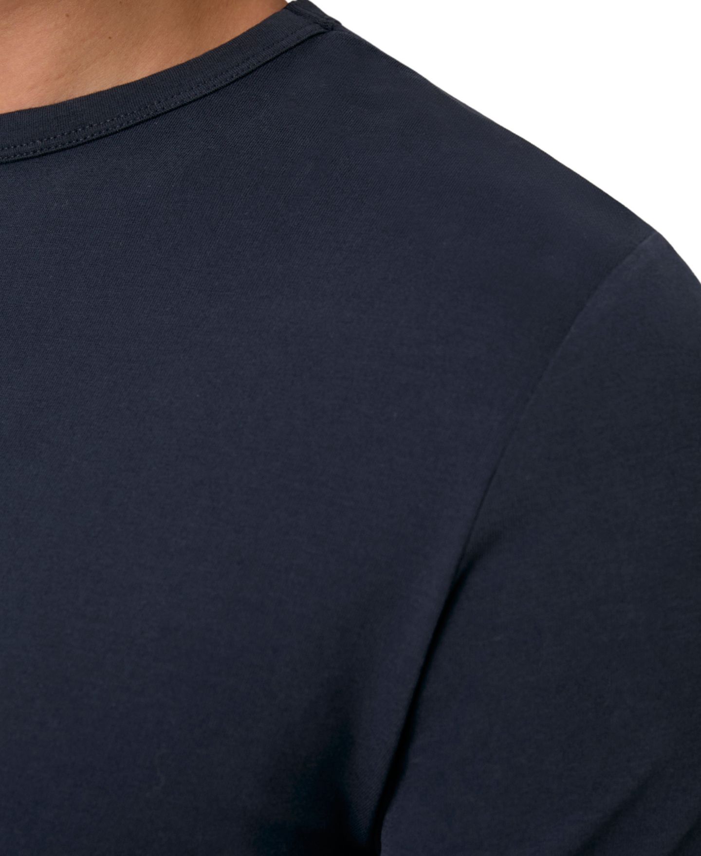 Мужская футболка REISS Joe Slim-Fit Stretch, цвет: Тёмно-синий — фото 4