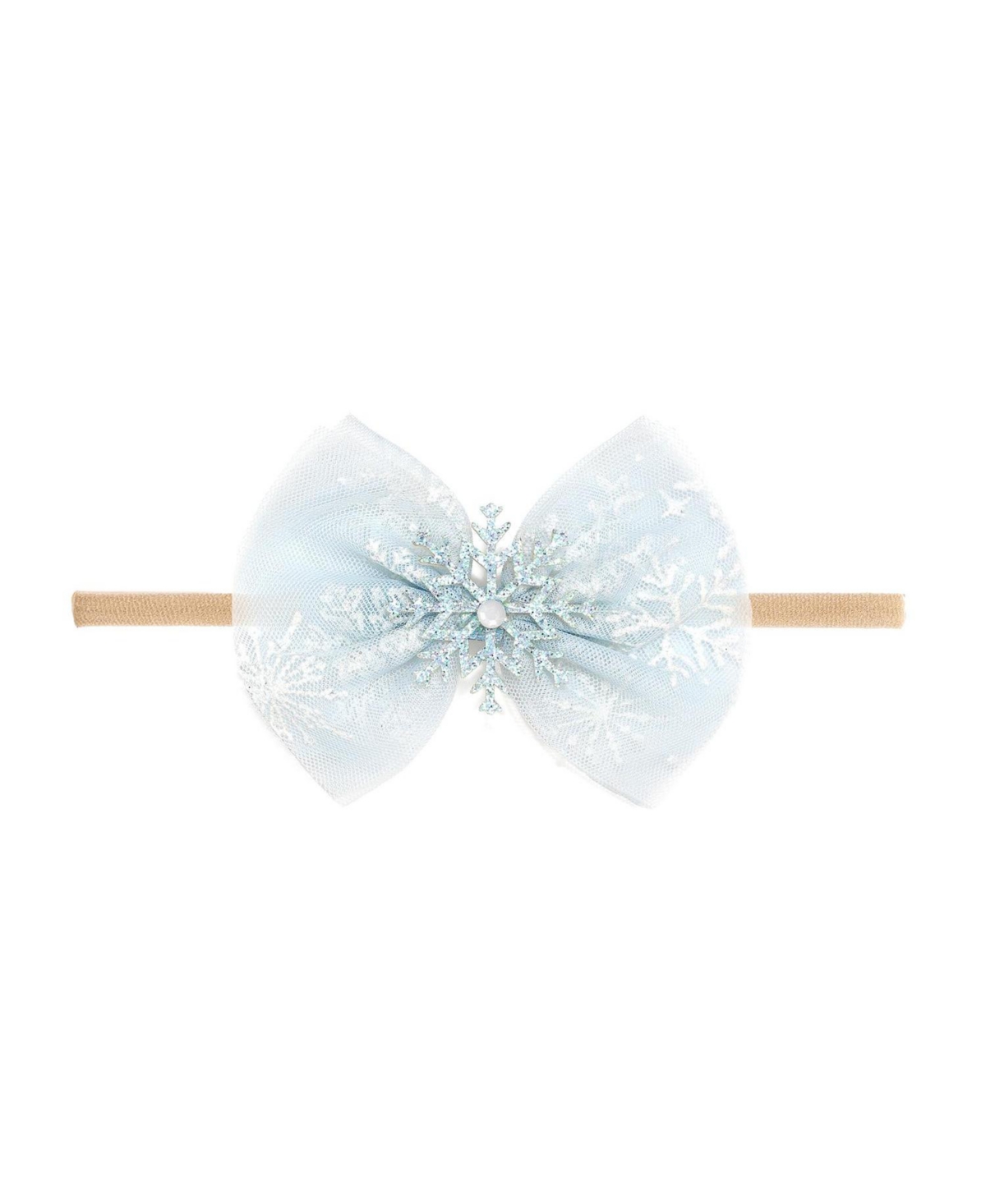 Sweet Wink Baby Girls Glitter Snowflake Bow Headband