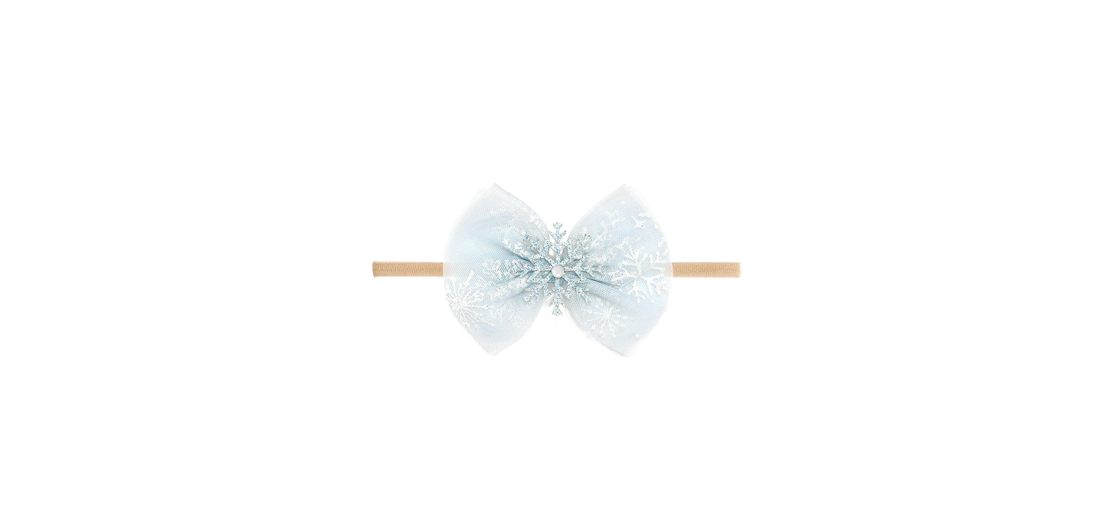 Sweet Wink Baby Girls Glitter Snowflake Bow Headband