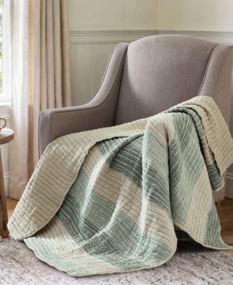 Sand Stripes Textured Quilted Throw, 50" x 60"