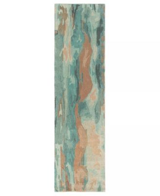 Corsica 9144 Waterfall Patina 2' x 7'6" Runner Area Rug