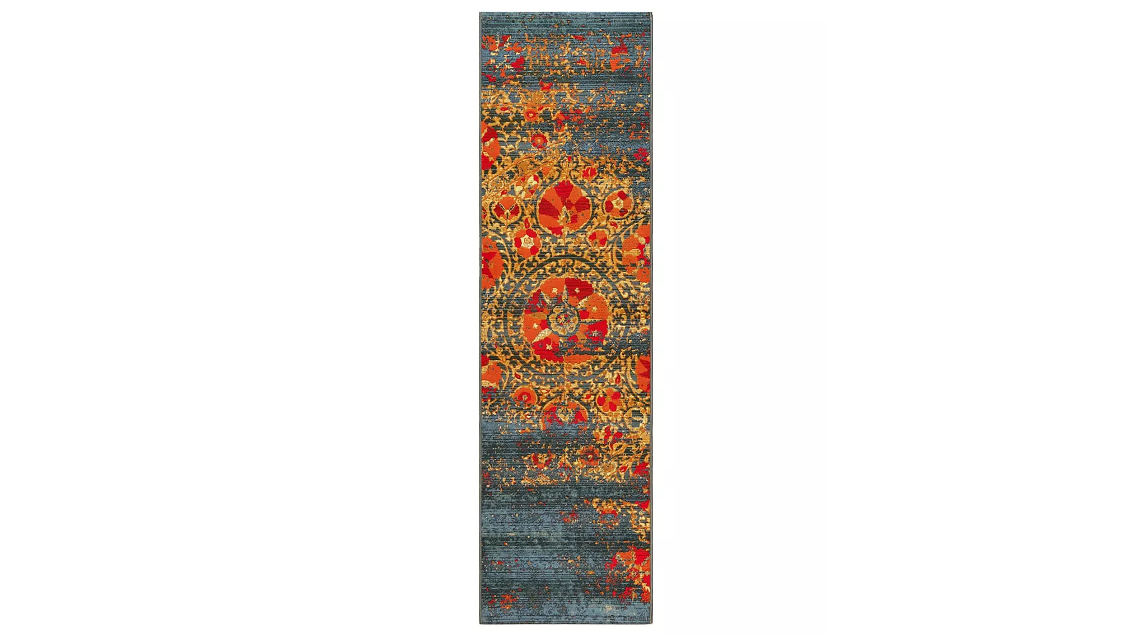 Liora Manne' Marina 8046 Suzanie Blue 1'11" x 7'6" Indoor/Outdoor Runner Area Rug
