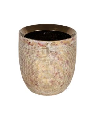 Embossed Textured Stoneware Planter