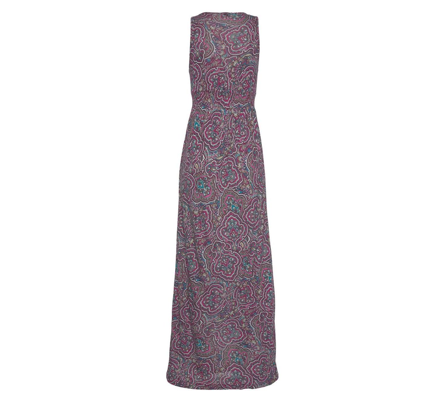 Женское платье Lascana Printed Empire-Waist Sleeveless Maxi, цвет: Ягодный разноцветный — фото 6