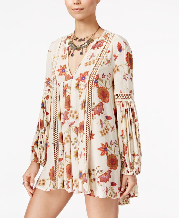 Free People Just The Two Of Us Printed Shift Dress - Macy's