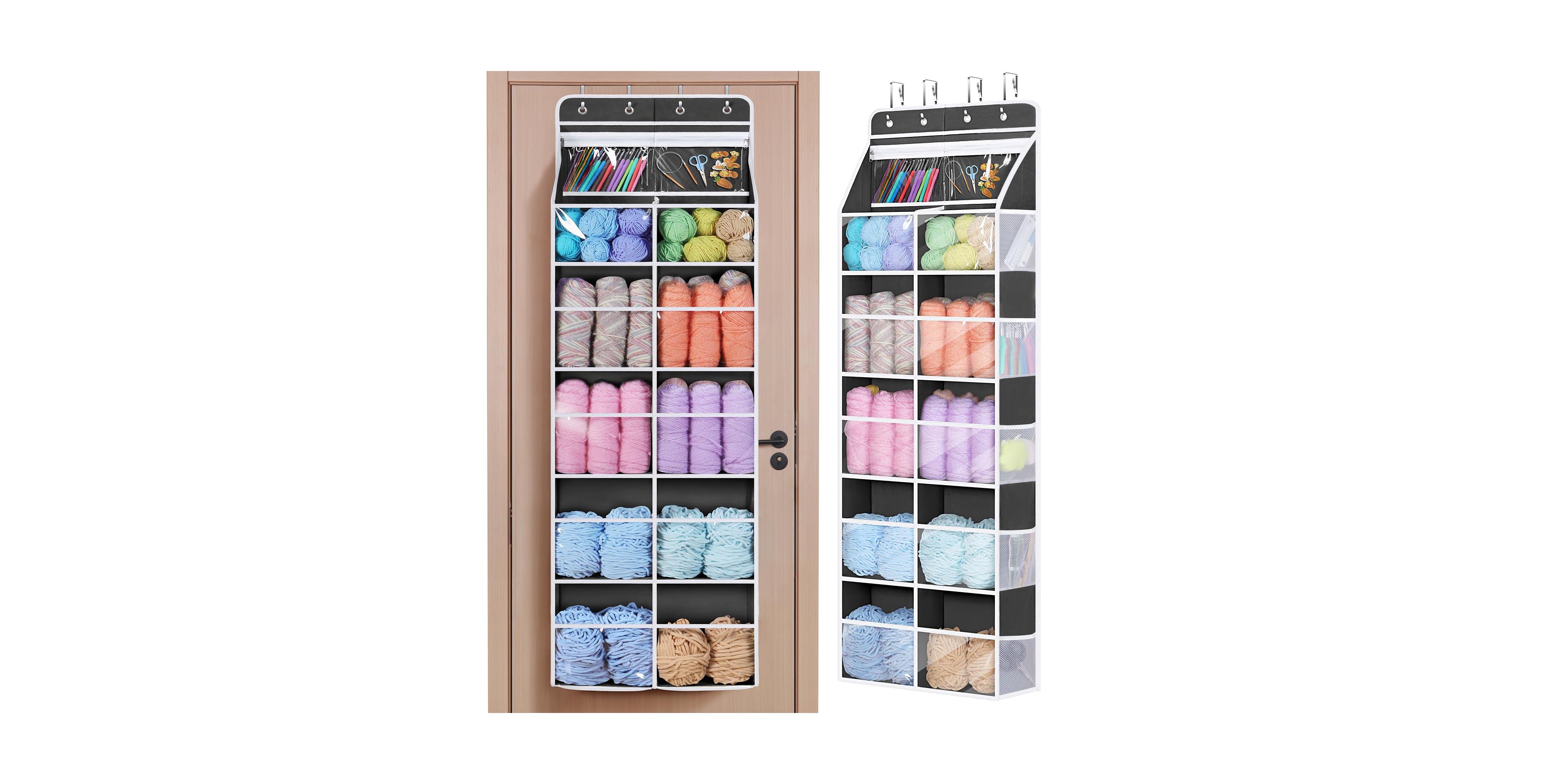 Aeelike 6 Tiers Hanging Yarn Storage Organizer Large Spacious Sturdy Multi Functional