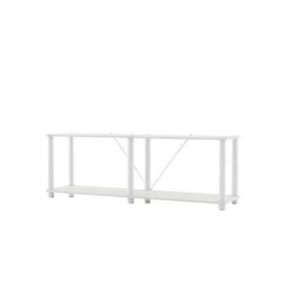 47.24 Inch 2-Tier Engineered Wood Open Shelf Bookcase